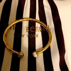 HENRI BENDEL CUFF BRACELET GOLD CRYSTALS